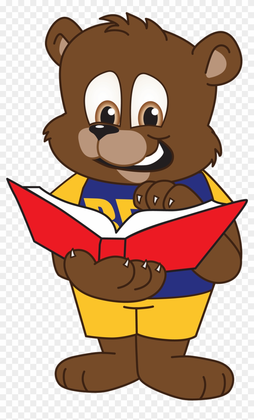 Brookwood Bear Holding Book - Cartoon #1757541