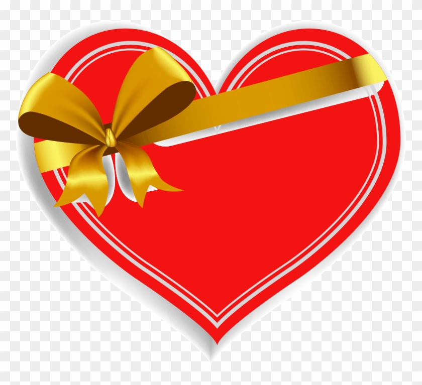 Pin Pngheart On Pngheart Pinterest Gold Ribbons Gold - Valentine Heart With Transparent Background #1757556