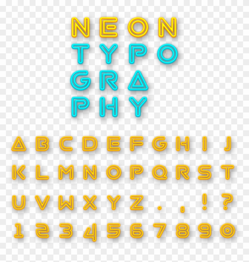 Png Text Vector Clipart - Neon Png Letras Amarelas #1757728