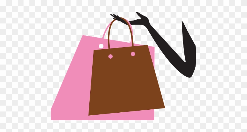 Compradora - Hand With Shopping Bags Png #1757886