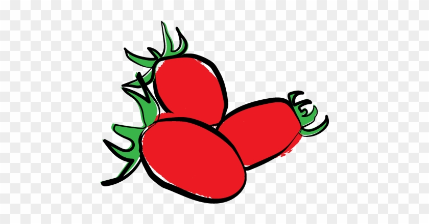 Tomato Clipart Grape Tomato - Grape Tomatoes Clipart #1758111