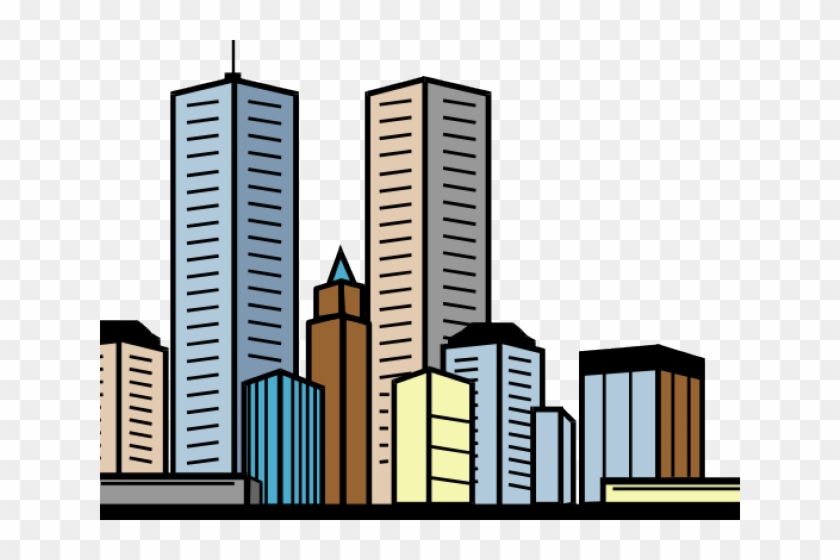 Skyscraper Clipart Cartoon - Skyscrapers Clipart #1758299