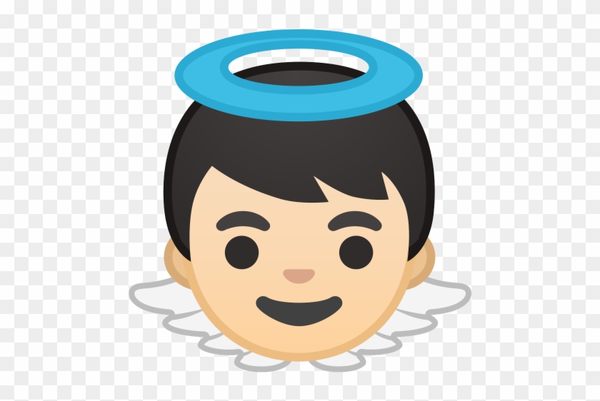 10698 Baby Angel Light Skin Tone Icon - Emoji Anjinho #1758433