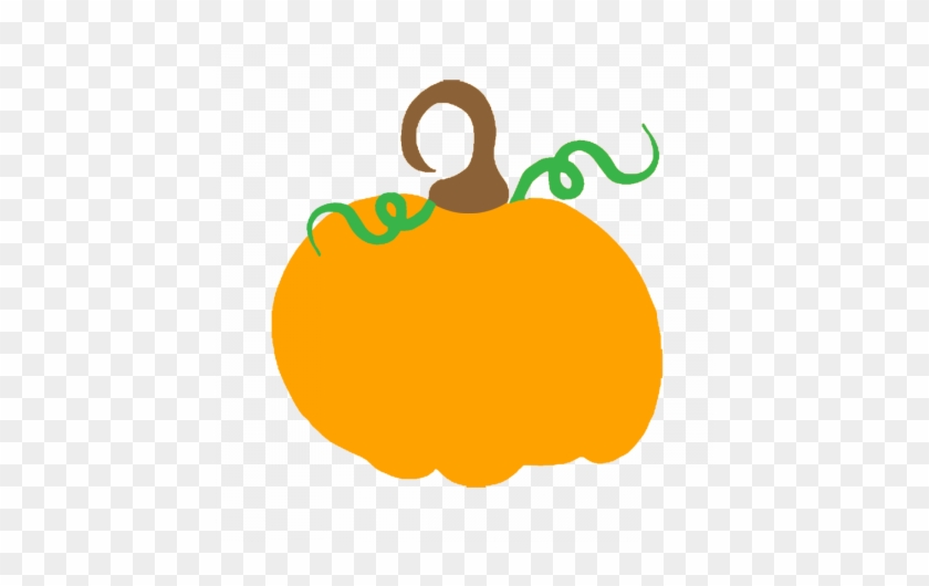 Curly Stem Pumpkin Clipart - Pumpkin With Vine Clipart #1758690