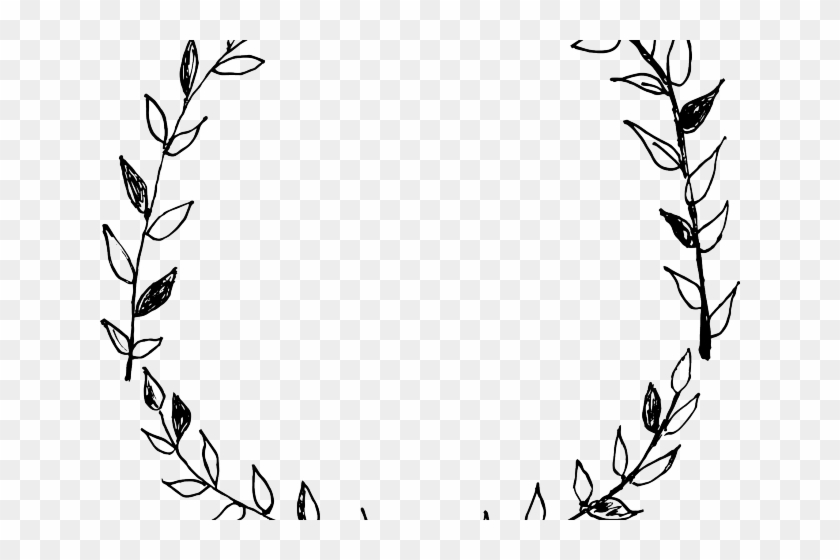 Drawn Wreath Transparent - Hand Drawn Floral Png #1759646