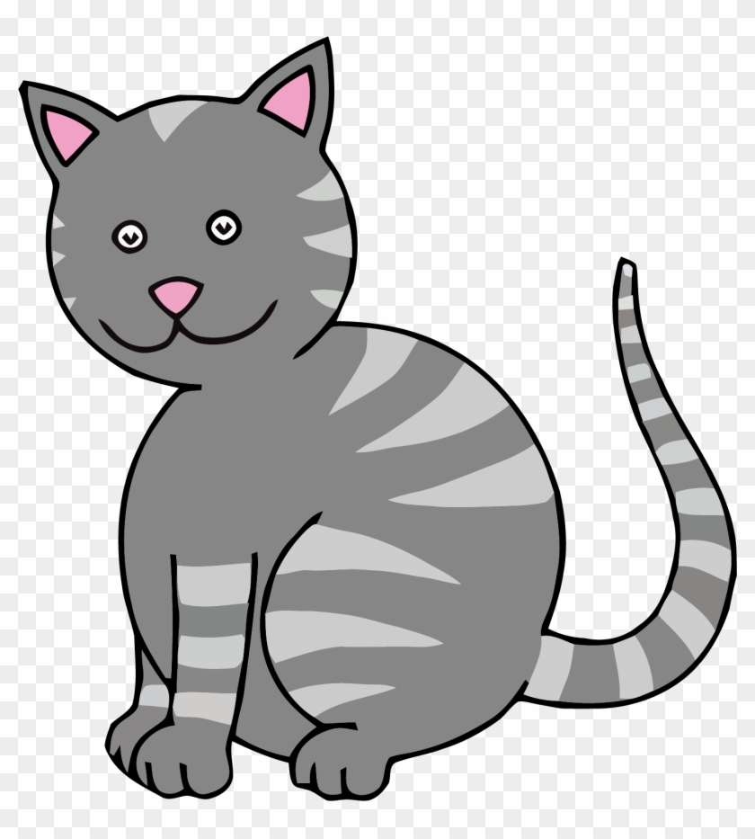 Gray Color Cat Clipart Png - Cat Clipart Png #265143