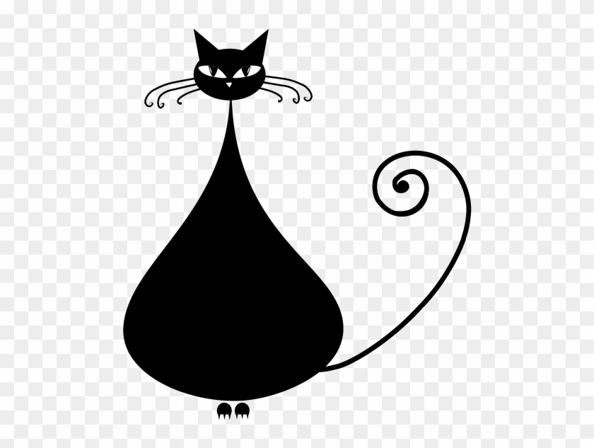 Black Cat Kitten Clip Art - Black Cat Silhouette #265179