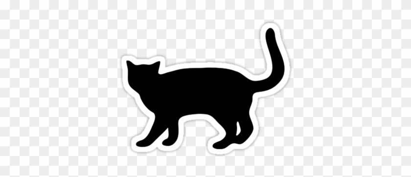 Cat Silhouette" Stickers By Earth-gnome - Cat Silhouette Clip Art #265178
