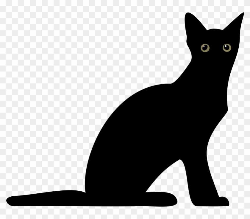 Clipart - Cat Silhouette - Black Cat Shower Curtain #265189