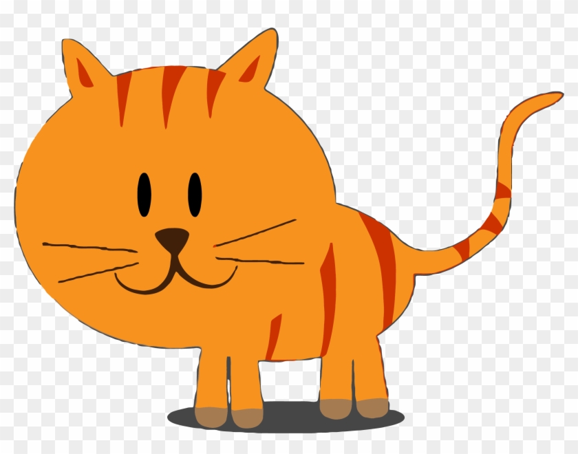 Happy Kitty Cat Clipart Png - Cat Clipart Orange Cat Png #265208