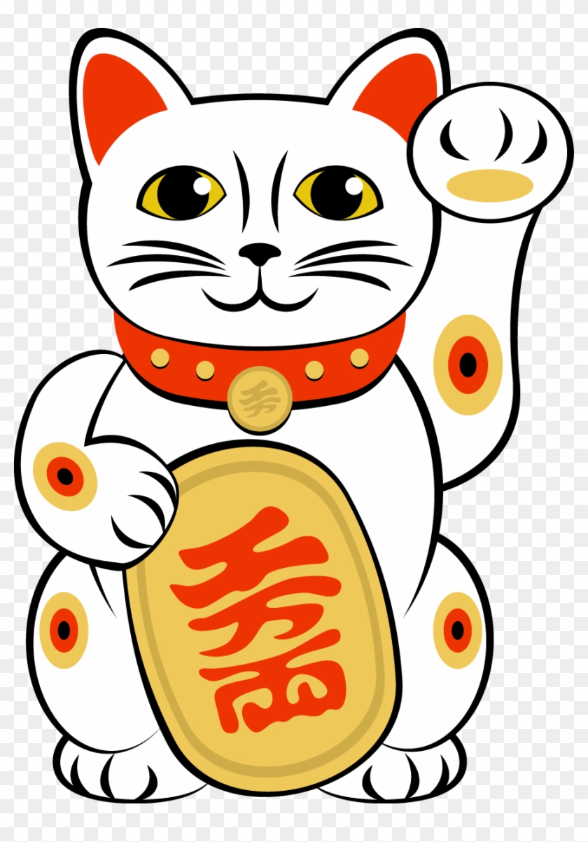 Cat Kitten Maneki Neko Clip Art - Maneko Lucky Chinese Cat T-shirt #265213
