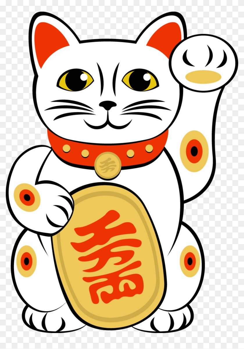 Cat Kitten Maneki Neko Clip Art - Maneko Lucky Chinese Cat T-shirt #265213