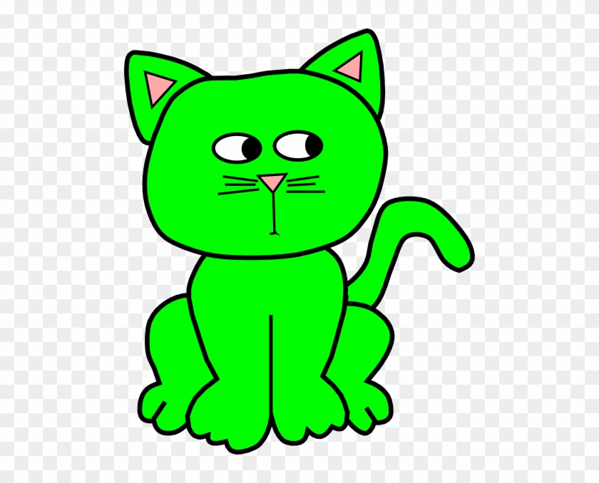 Green Paranoid Clip Art - Sad Clip Art Cat #265226