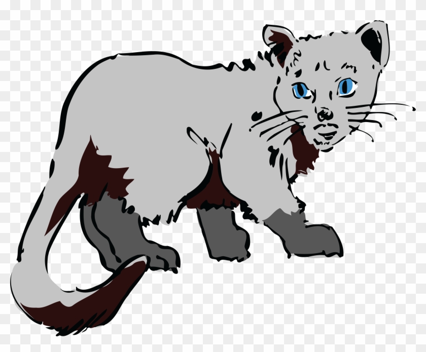 Free Clipart Of A Gray Cat - Cat #265340