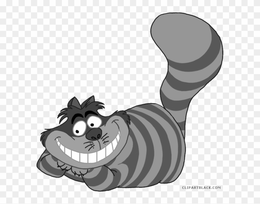 Cheshire Cat Animal Free Black White Clipart Images - Alice And Wonderland Characters #265347