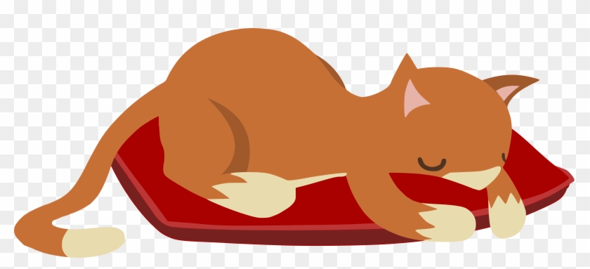 Medium Image - Sleeping Cat Clipart Png #265374