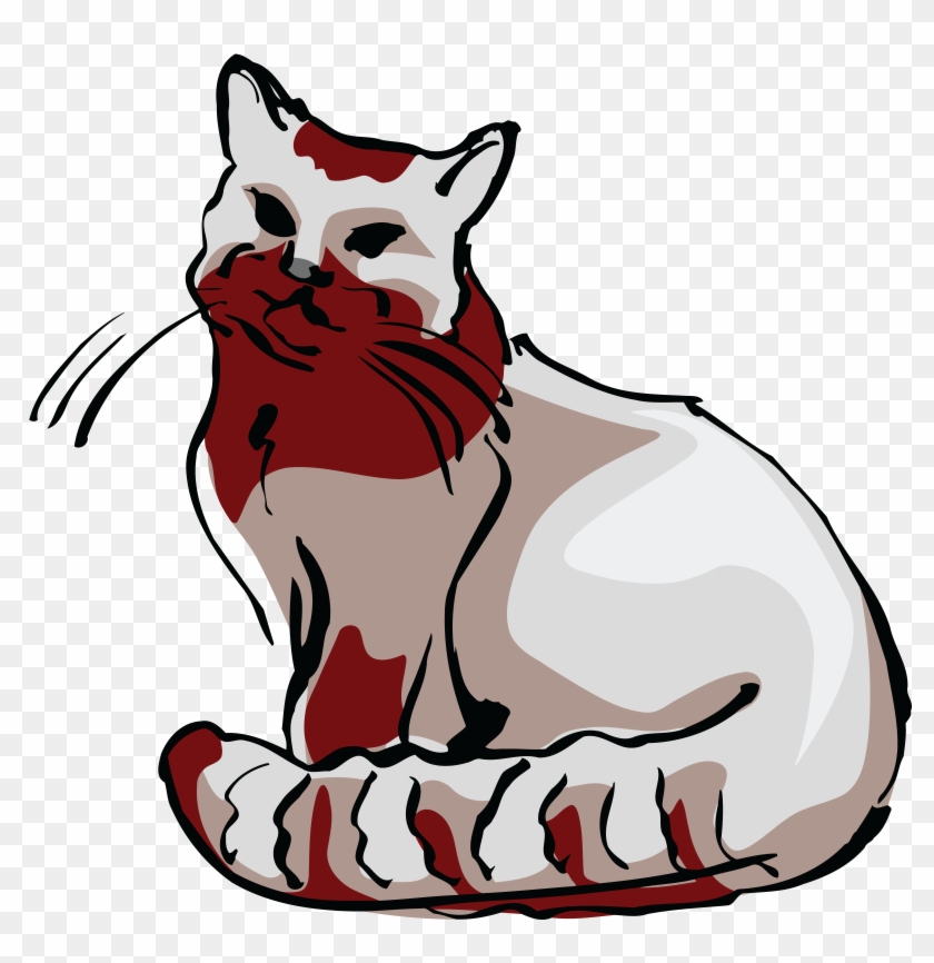 Free Clipart Of A Sitting Cat - Sitting Cat Clipart #265408