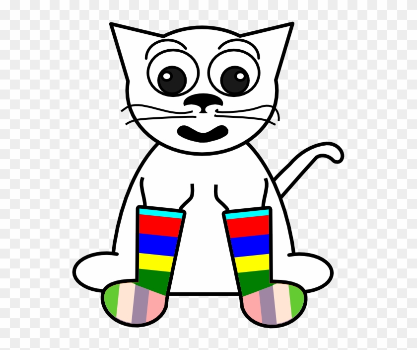 Rainbow - Clipart - Black - And - White - Silly Sock Clip Art #265455