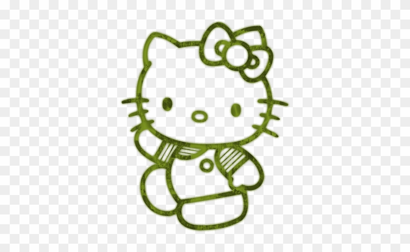 Hello Kitty Clipart - White On Black Hello Kitty #265512