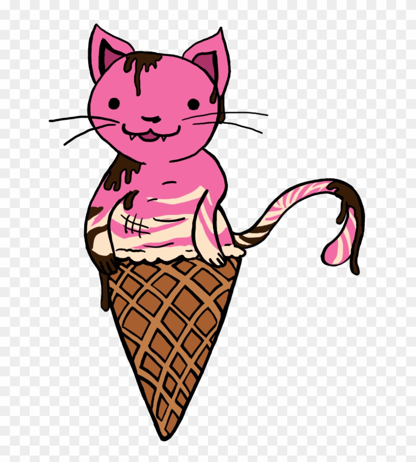 Ice Cream Kitty Cone By Chibi-fisch - Ice Cream Kitty Cat #265514
