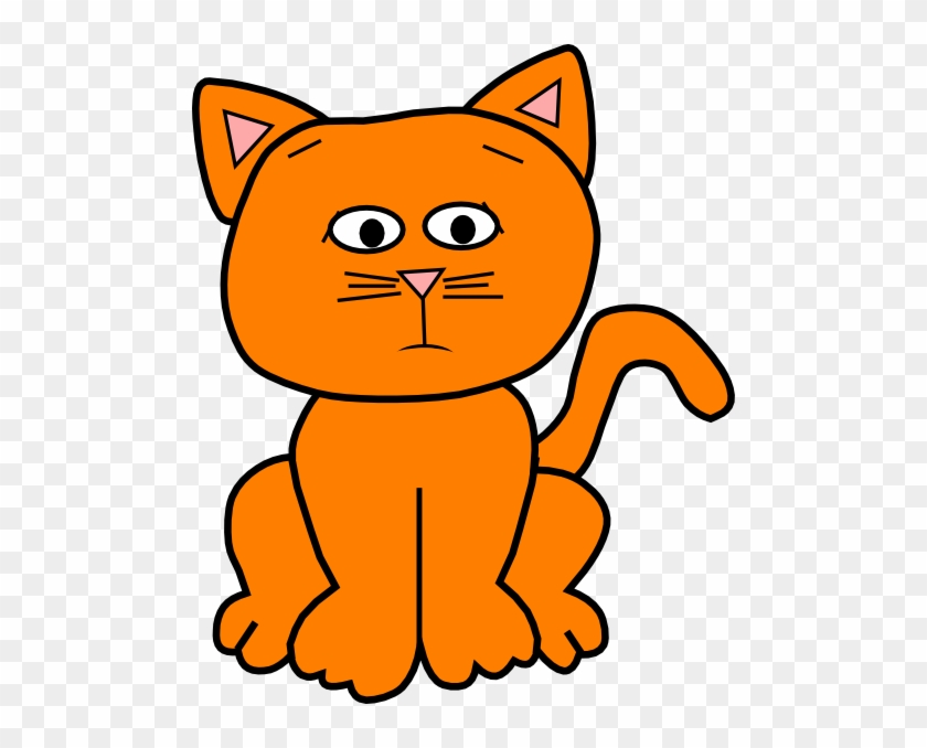 Orange Worried 3 Clip Art At Clker - Sad Clip Art Cat #265519
