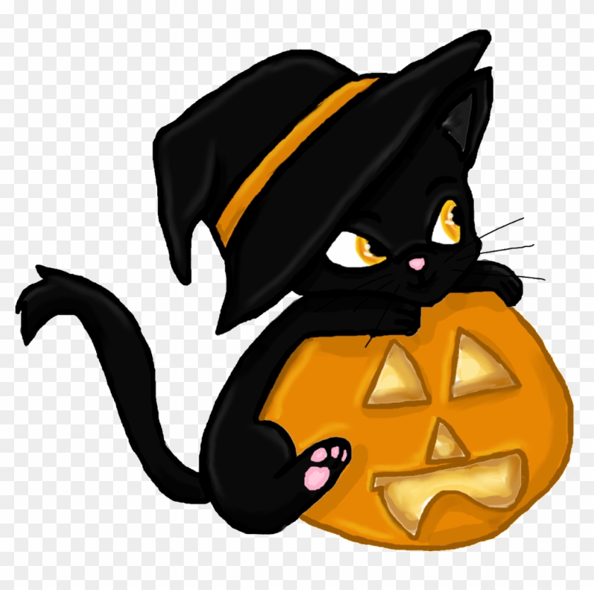 Halloween ~ Halloween Cat Amazing Image Ideas Coloring - Cute Halloween Cat Clipart #265556
