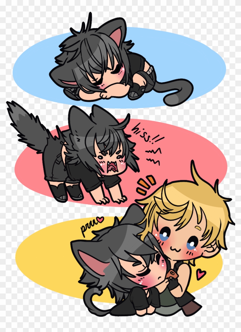 Noctis Lucis Caelum Black Kitty Cat Unlucky Kitten - Neko Noctis #265577