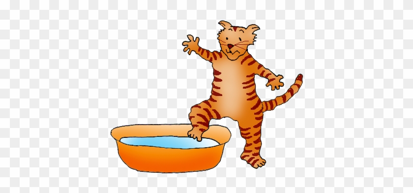 Cat Taking A Bath - Cat Taking A Bath Cartoon Png #265627