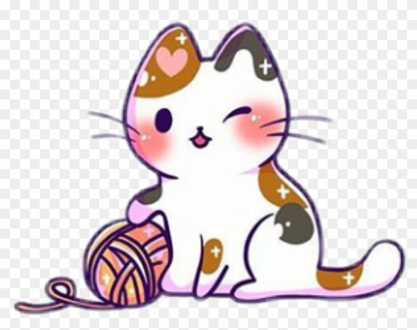 Chibi Cat Animal Calicofreetoedit - Cute Cat Kawaii #265699