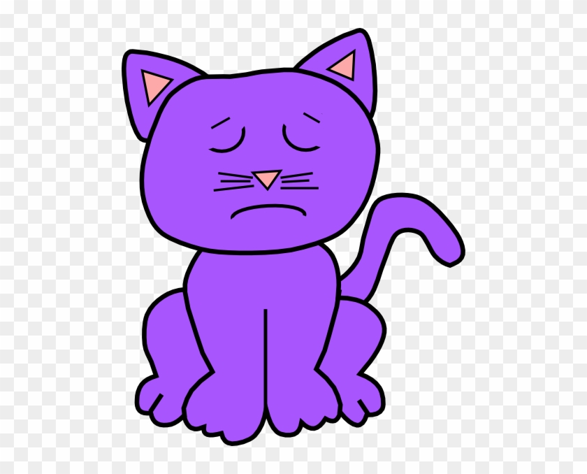 Purple Cat Clipart #265702
