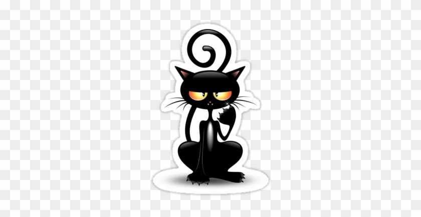 Cartoon Black Cats - Angry Cat Clip Art #265705