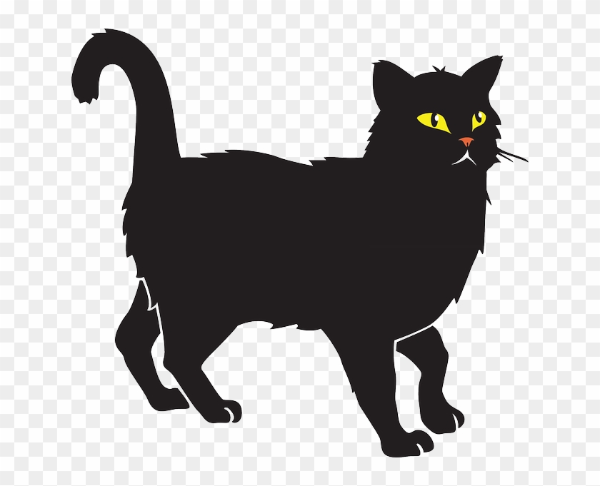 Whiskers Cat, Black, Halloween, Pet, Animal, Tail, - Cat Vector #265712