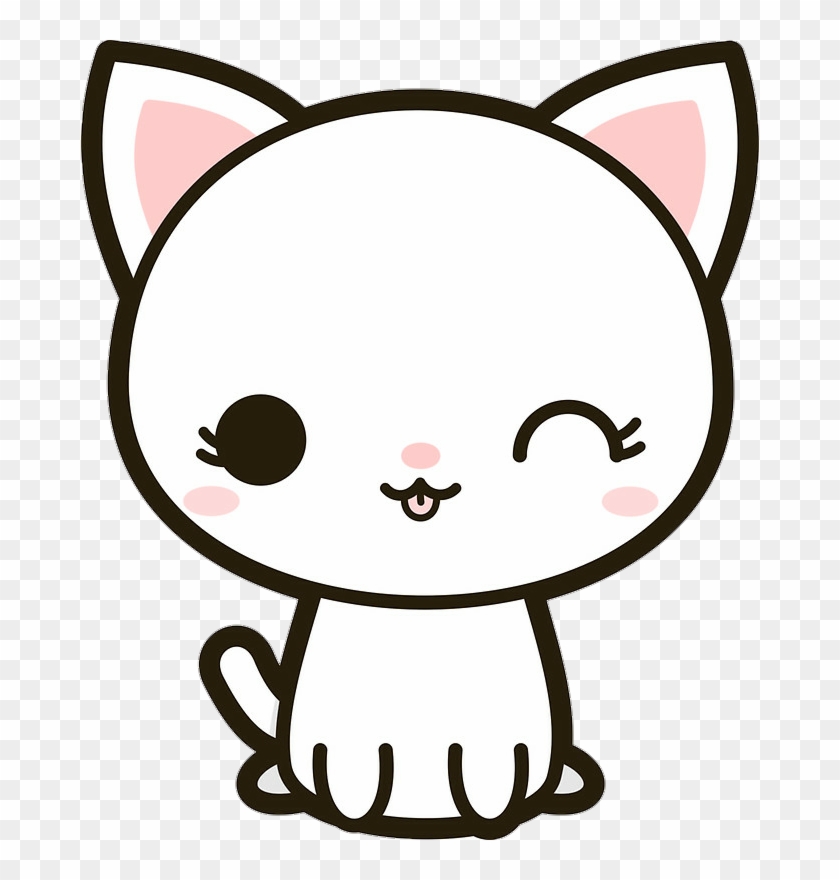 Pink Sticker - Kawaii Cat Png #265717