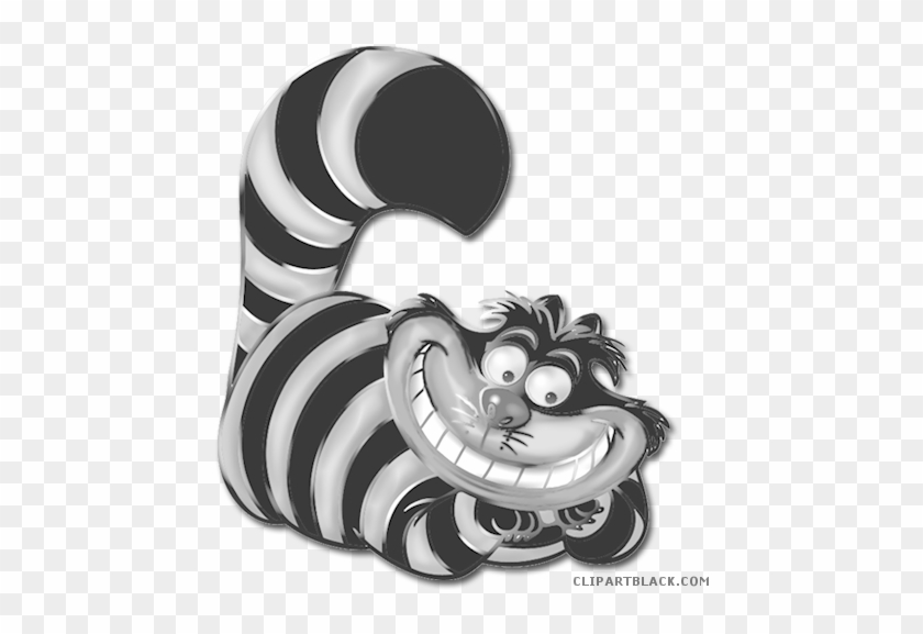 Cheshire Cat Animal Free Black White Clipart Images - Cheshire Cat Clip Art #265722
