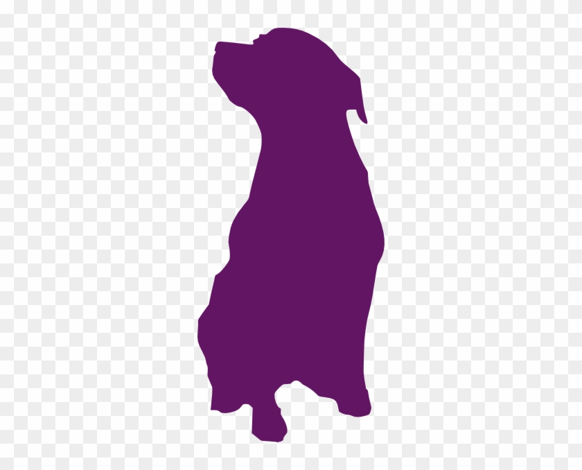 Purple Dog Clip Art At Clkercom Vector Online - Dog Sitting Silhouette Png #265767