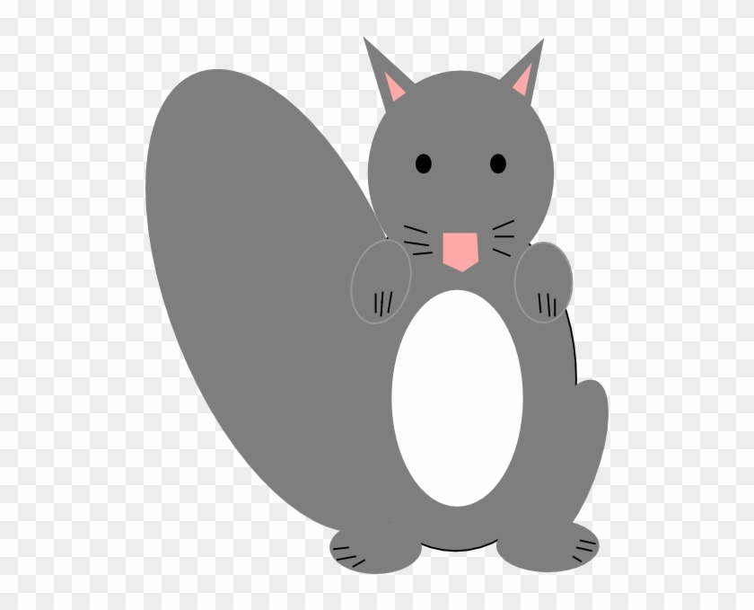 Gray Squirrel Clipart Cartoon - Cute Gray Squirrel Clipart #265807