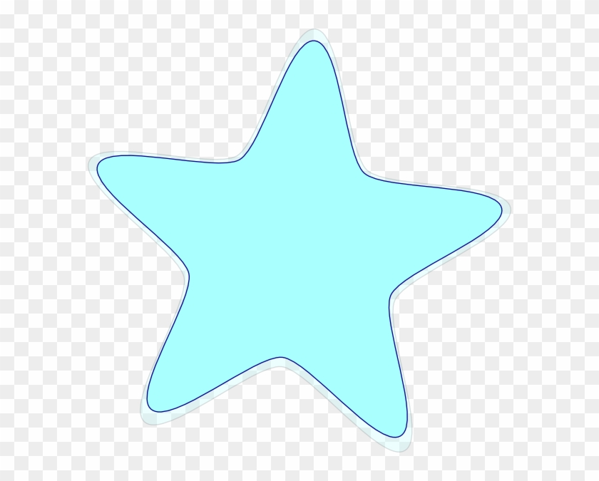 Light Blue Star Svg Clip Arts 594 X 595 Px - Cartoon Blue Star Png #265812