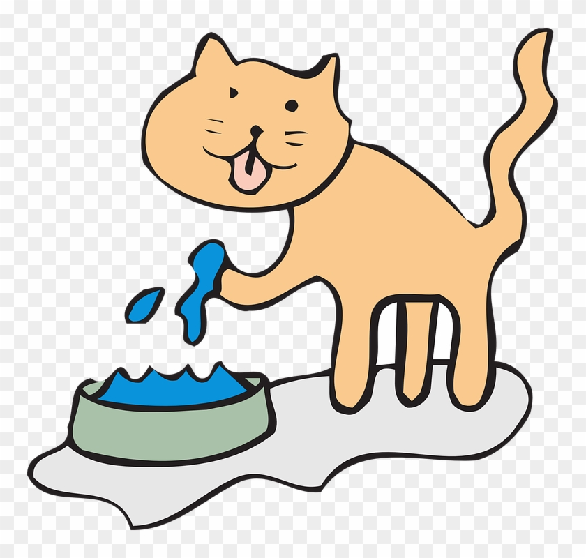 Feline Idiopathic Cystitis - Cartoon Cats Drinking Water #265931
