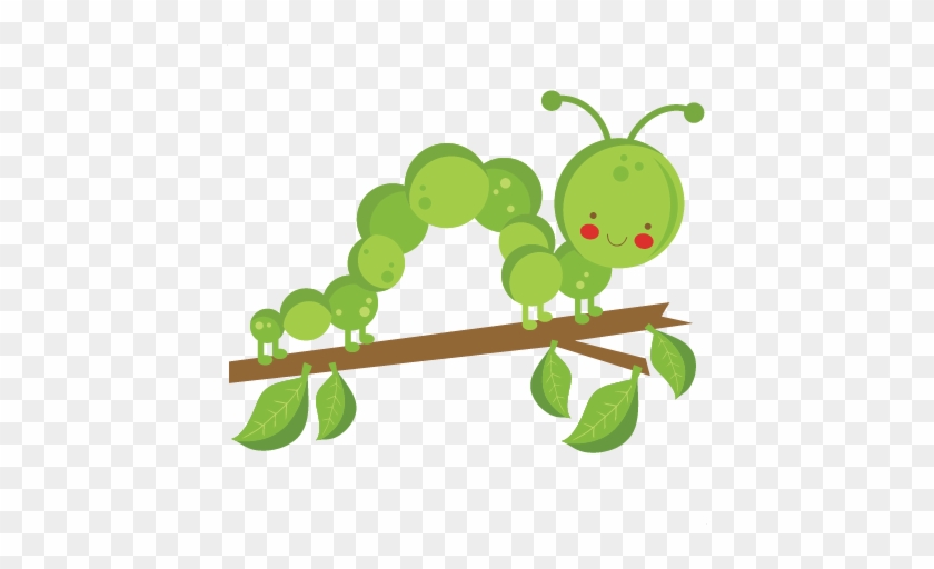 Caterpillar On Twig Svg Scrapbook Cut File Cute Clipart - Clip Art #265955