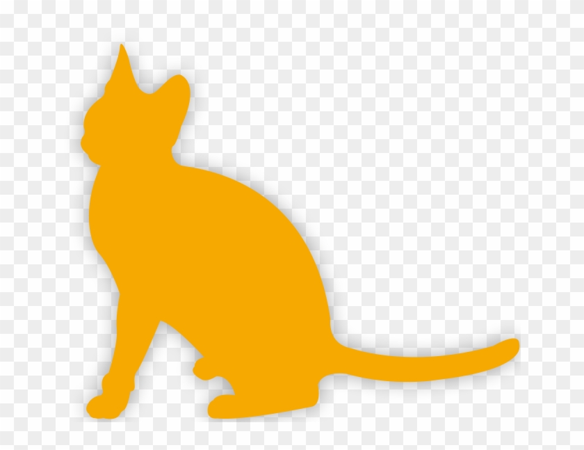 White Cat Silhouette Yellow Cat Silhouette Cat - Cat Jumps #266034