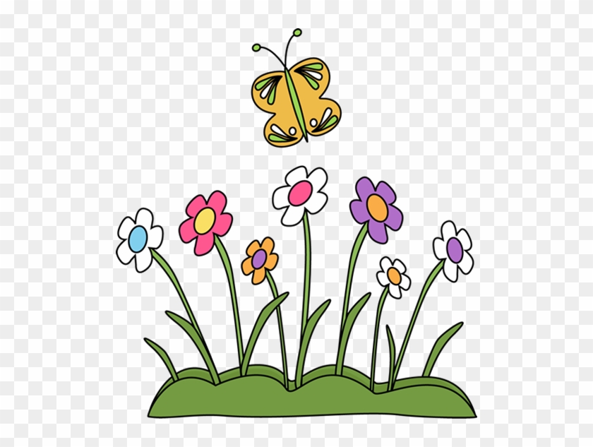 Butterfly And Flowers - Butterfly And Flowers Clipart #266057