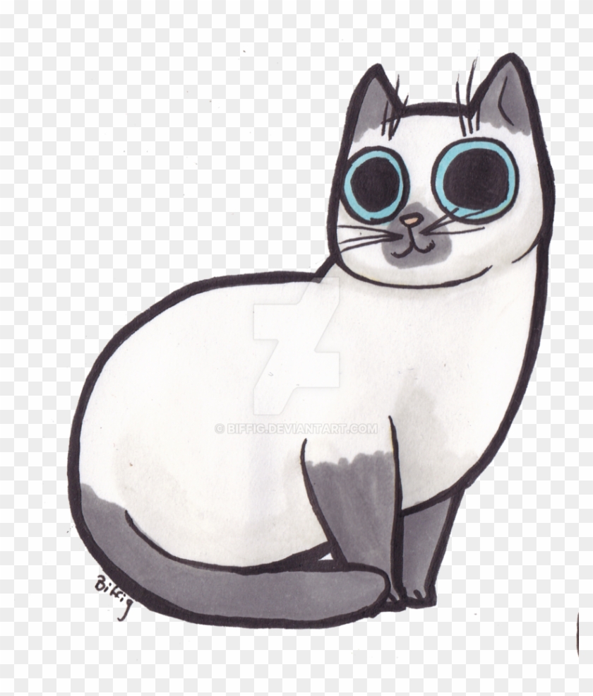 Smol Fat Grey White Cat By Biffig - Transparent Cat Grey And White #266092