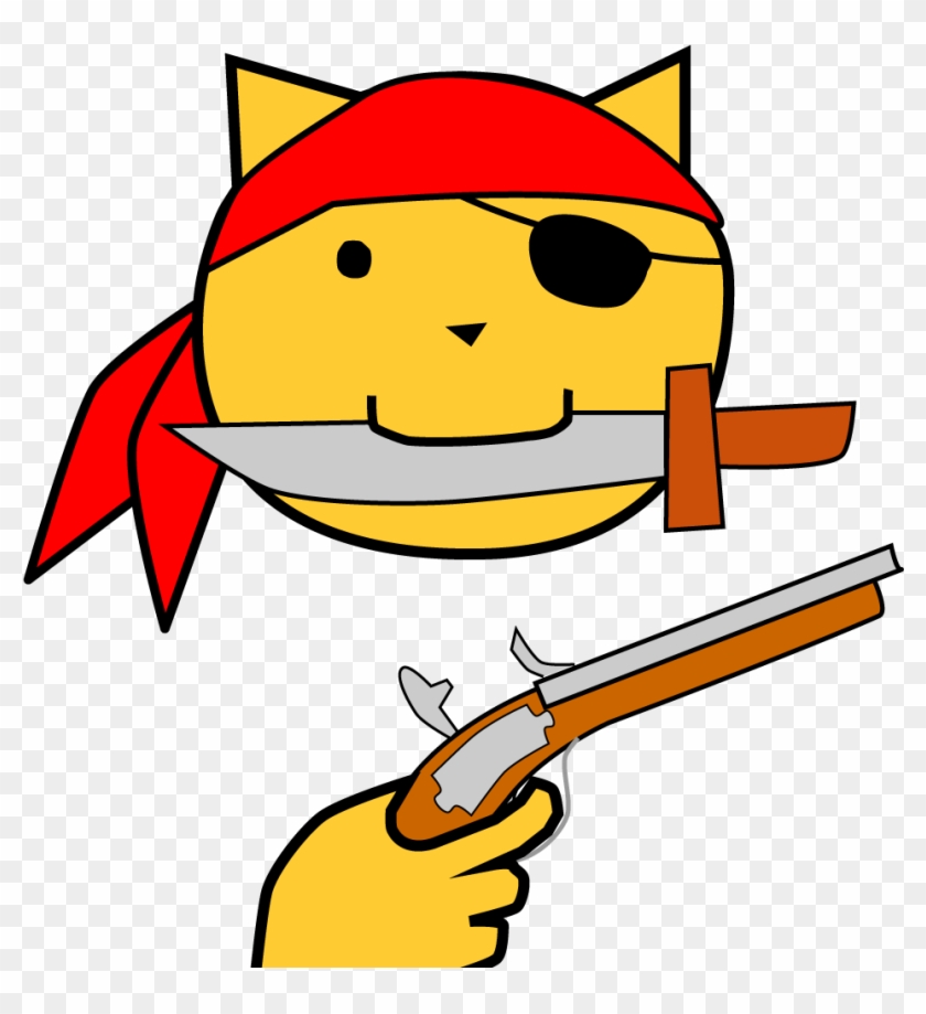 Cartoon Cat With Knife #266100