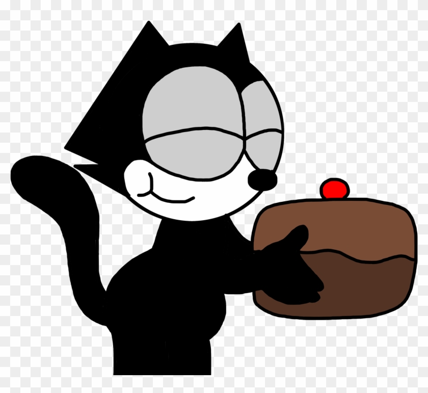 Felix Eating Chocolate Cake By Marcospower1996 Felix - Felix The Cat Eating #266125
