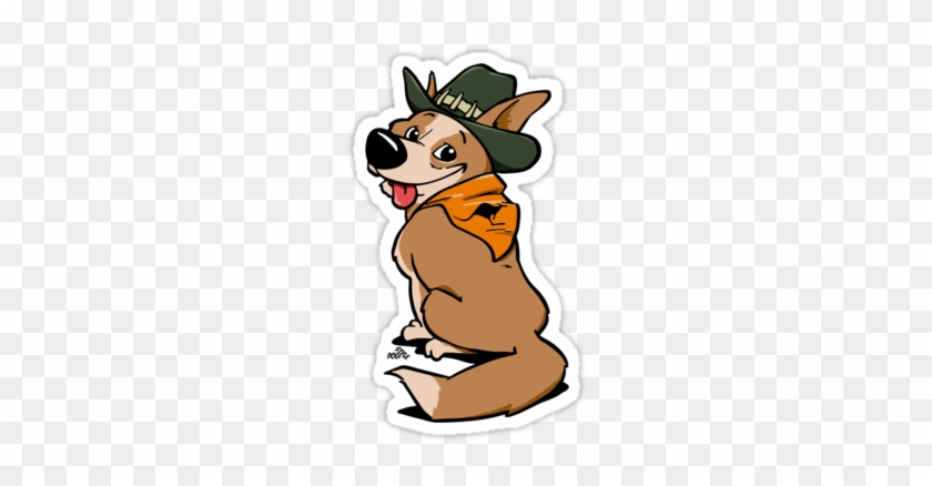 Australian Cattle Dog Stickers > - Cartoon Australian Cattle Dog #266146