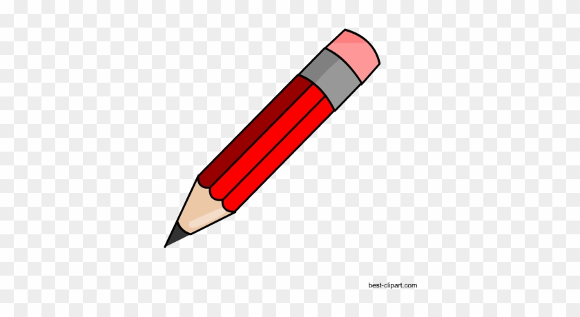 Red Pencil With Pink Eraser, Free Png Clip Art Image - Eraser #266240