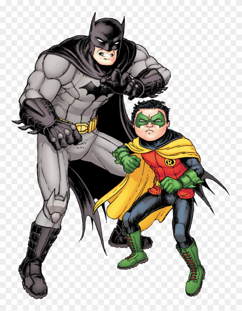 Batman And Robin Png Clipart Batman And Robin Clip - Damian Wayne And Batman #266306