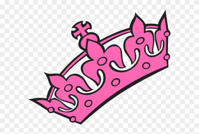 Pink Tiara Clip Art Free - Tilted Crown Clipart #266316