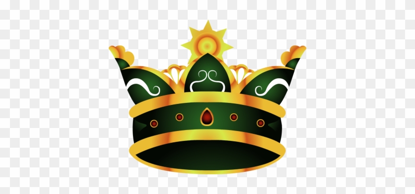 Royal Clipart - Green And Yellow Crown #266480