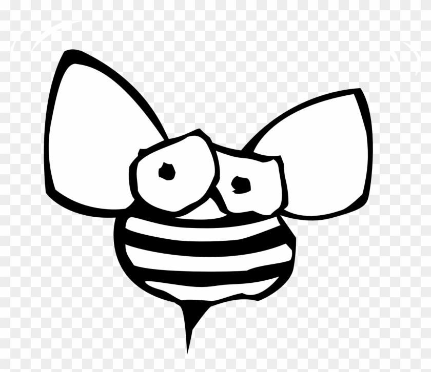 Queen Bee Clip Art Black And White - Black & White Bee #266598